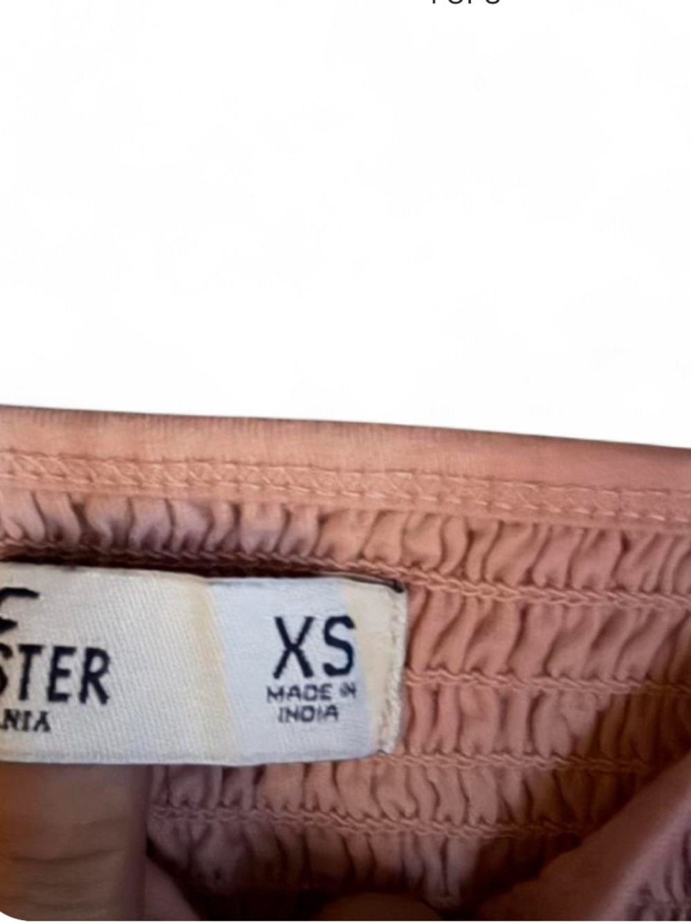 Hollister Smocked Crop Cami Tank Pink XS Y2K Coquette Summer Top - Picture 4 of 5